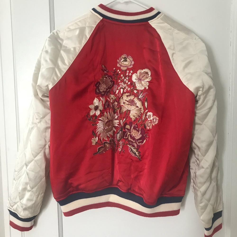 NWT Embroidered Bomber Jacket